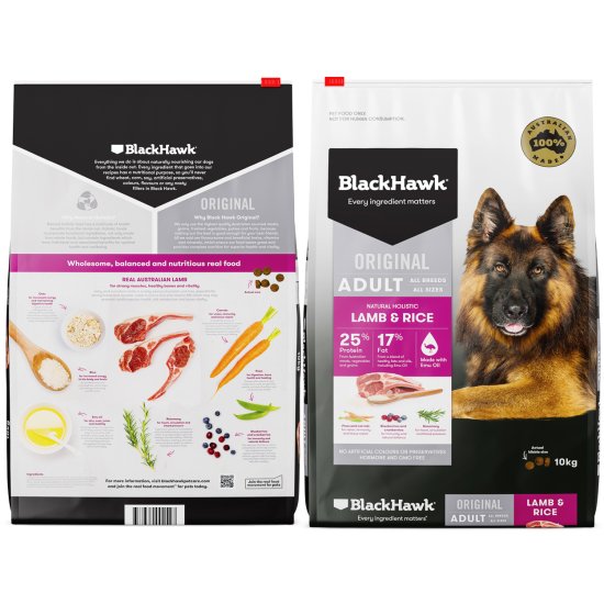 (image for) Black Hawk Dog Food Adult Lamb and Rice 10kg - Click Image to Close