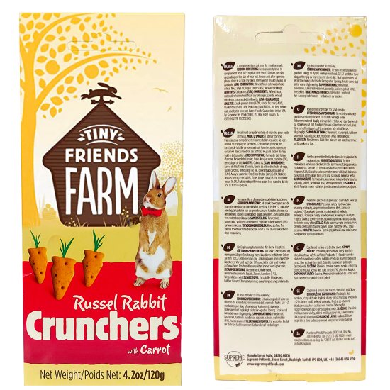 (image for) Tiny Freinds Farm Rabbit Crunchers 120g - Click Image to Close