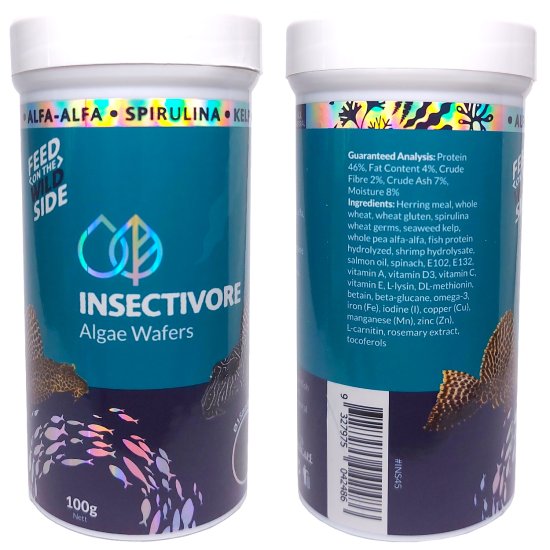 (image for) Insectivore Spirulina Wafers 100g - Click Image to Close