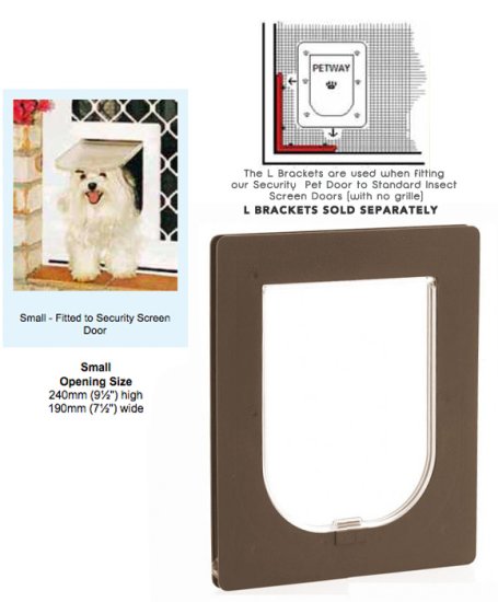 (image for) Petway Security Pet Door Small Brown - Click Image to Close