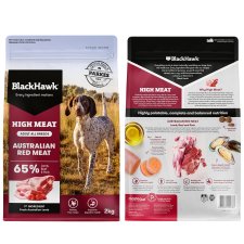(image for) Black Hawk Dog Food Adult High Meat 2kg Red Meat