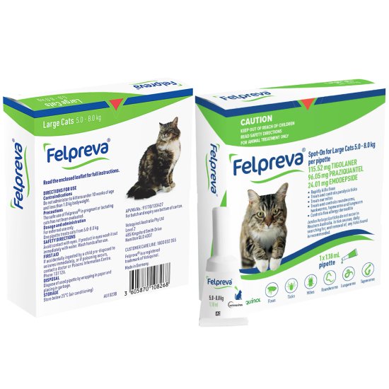 (image for) Felpreva Spot on Cats 5-8kg 1pk - Click Image to Close