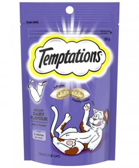 (image for) Temptations for Cats Creamy Dairy 85g - Click Image to Close