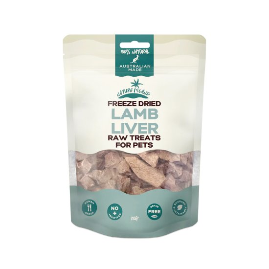 (image for) Nature Island Freeze Dried Treats 80g Lamb Liver - Click Image to Close