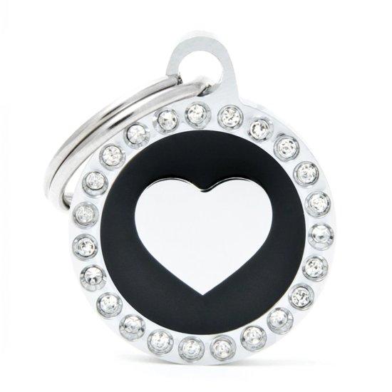 (image for) MYF Tag Glam Heart Black - Click Image to Close