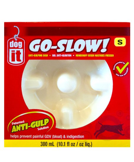 (image for) Dogit Go Slow Anti-Gulping Dog Dish 300ml White - Click Image to Close