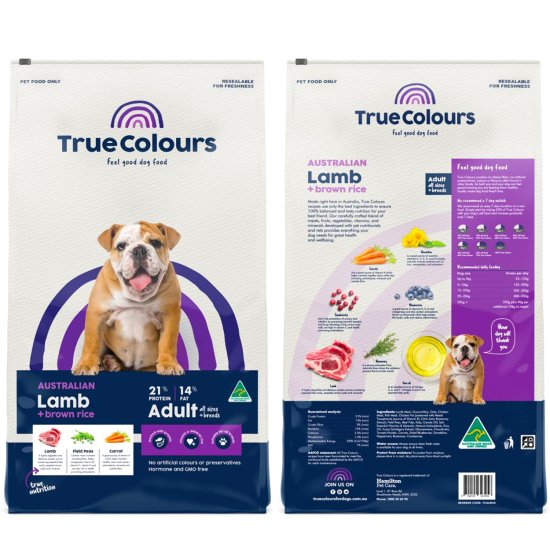 (image for) True Colours Dog Adult Lamb 3kg - Click Image to Close