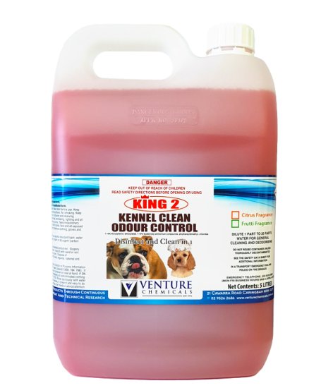 (image for) King2 Kennel Clean Disinfectant Oudour Control 5L Bubble Gum - Click Image to Close