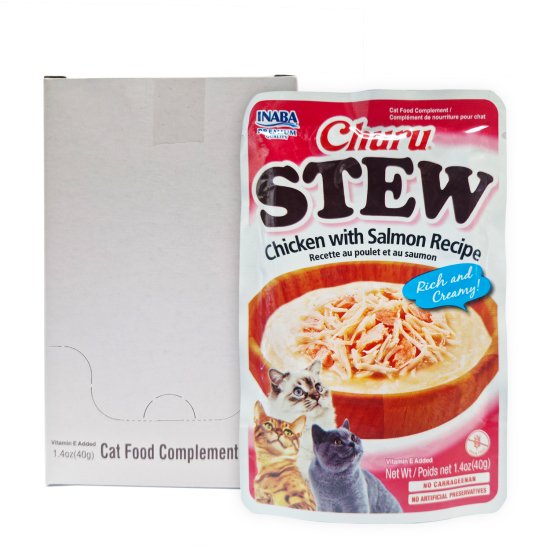 (image for) INABA Cat Pouch Stew 6x40g Chicken Salmon - Click Image to Close