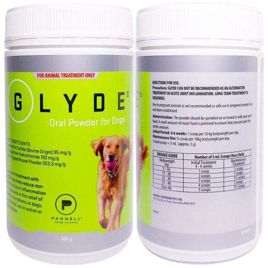 (image for) Glyde Oral Powder for Dogs 360g - Click Image to Close