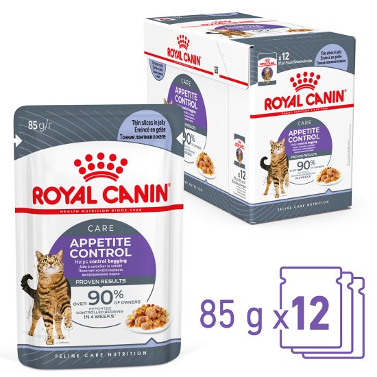 (image for) Royal Canin Cat Wet Pouches 12X85G Jelly Appetite Control - Click Image to Close