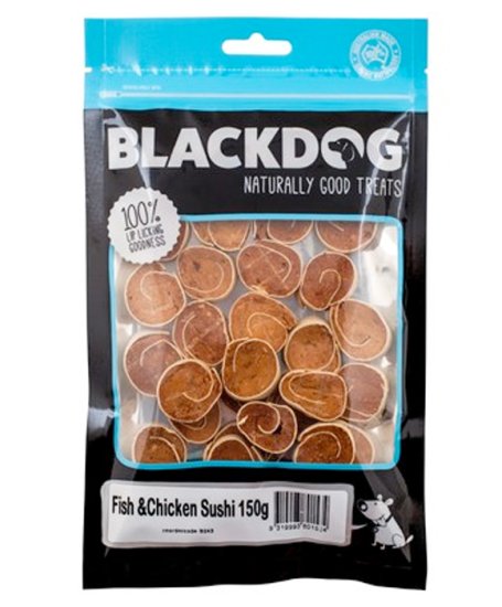 (image for) Blackdog Treats Fish Chicken Sushi 150g - Click Image to Close