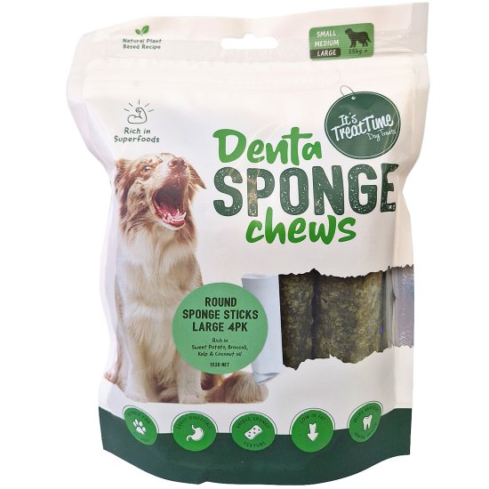 (image for) ITT Denta Sponge Chews Round Large 4PK - Click Image to Close