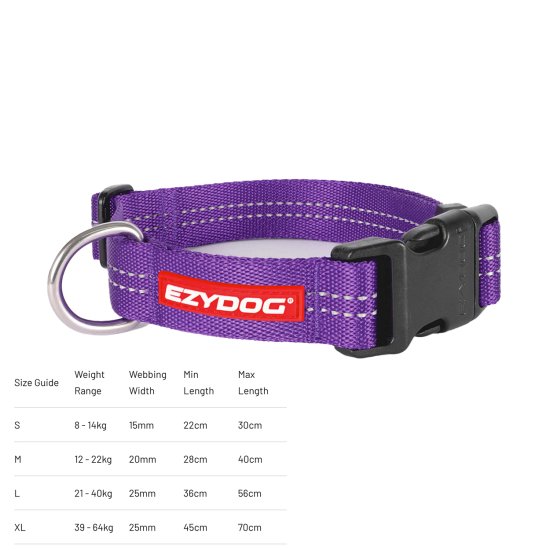 (image for) Ezydog Essential Collar Adjustable S Purple - Click Image to Close