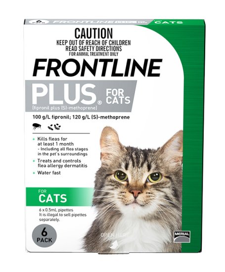 (image for) Frontline Plus Cat Green 6Pack - Click Image to Close