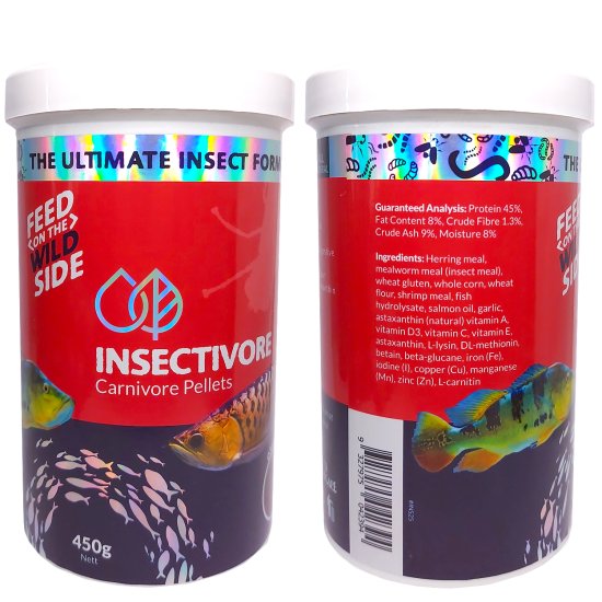(image for) Insectivore Carnivore Pellets Large 450g - Click Image to Close