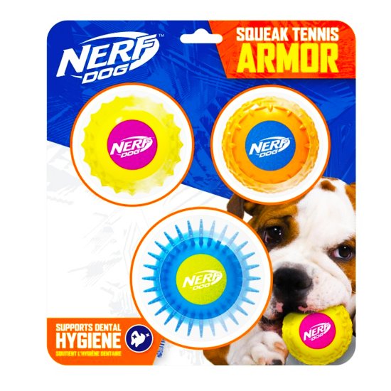 (image for) Nerf Dog Armour Ball Twin Set 3Pk - Click Image to Close