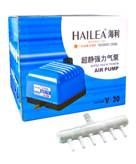 (image for) Hailea Air Pump V-30 6 Outlet 30L/min - Click Image to Close