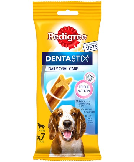 (image for) Pedigree Snacks Dentastix Medium Dog 7Pack 10-25kg - Click Image to Close