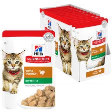 (image for) Hills SD Cat Wet Pouches 12X85G Kitten Turkey