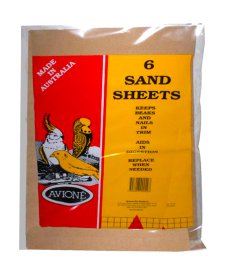 (image for) Avione Bird Cage Sheets Fine Sand 6Pk