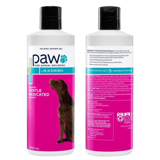 (image for) Paw Mediderm Medicated Shampoo 500ml - Click Image to Close