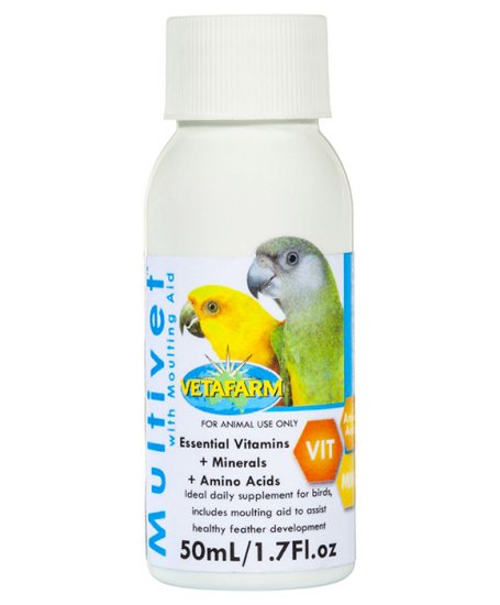 (image for) Vetafarm Multivet with Moulting Aid 50ml - Click Image to Close