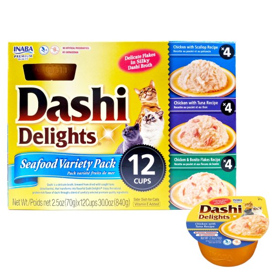 (image for) INABA Cat Dashi Delights 12Cups Chicken Pack - Click Image to Close