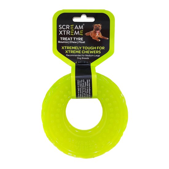 (image for) Scream Treat Tyre Medium Large 13cm Green - Click Image to Close