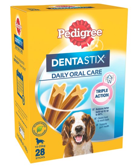 (image for) Pedigree Snacks Dentastix Medium Dog 28Pack 10-25kg - Click Image to Close