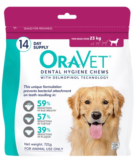 (image for) Oravet Dental Chews Large 14Pack for Dogs Over 23kg - Click Image to Close