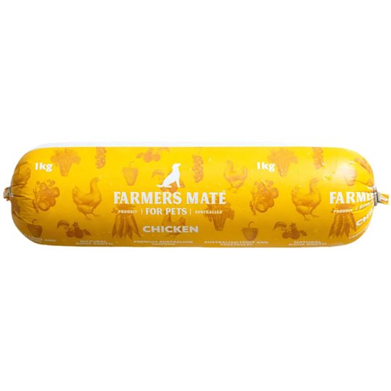 (image for) Farmers Mate Dog Roll 1Kg Chicken - Click Image to Close