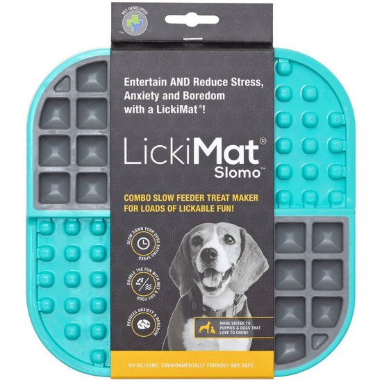 (image for) LickiMat Dog Slomo Turquoise - Click Image to Close