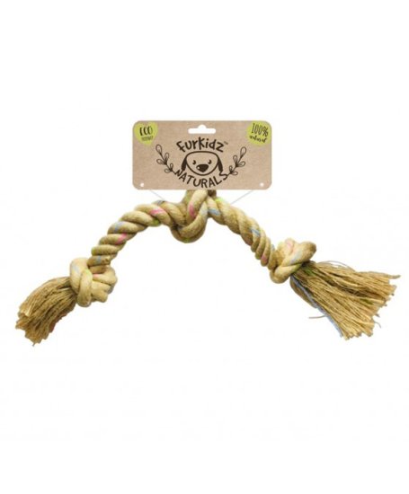 (image for) FurKidz Natures Choice Triple Knott Rope 58cm - Click Image to Close