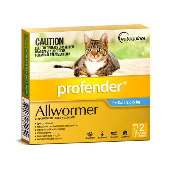 (image for) Profender Wormer For Cats 2-5Kg - Click Image to Close