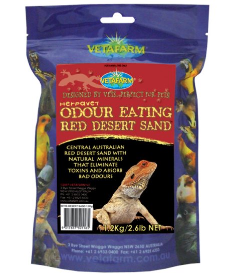 (image for) Vetafarm Herpa Odour Eat Desert Sand 1.2kg - Click Image to Close