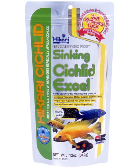 (image for) Hikari Sinking Cichlid Excel Mini 342g - Click Image to Close