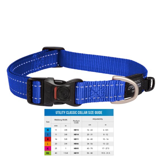 (image for) Rogz Collar Classic Blue Large - Click Image to Close