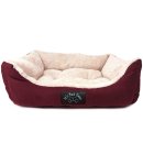 (image for) IBT Dog Bed Plush Dozer Red Medium