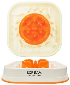 (image for) Scream Slow Feed Interactive Bowl 28x28x7cm Orange