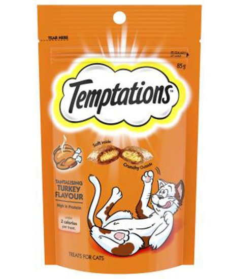 (image for) Temptations for Cats Tantalising Turkey 85g - Click Image to Close