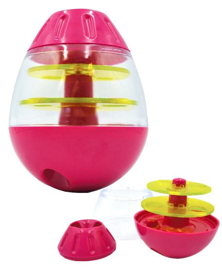 (image for) Scream Tip n Roll Treat Dispenser 12.5cm Pink Green - Click Image to Close
