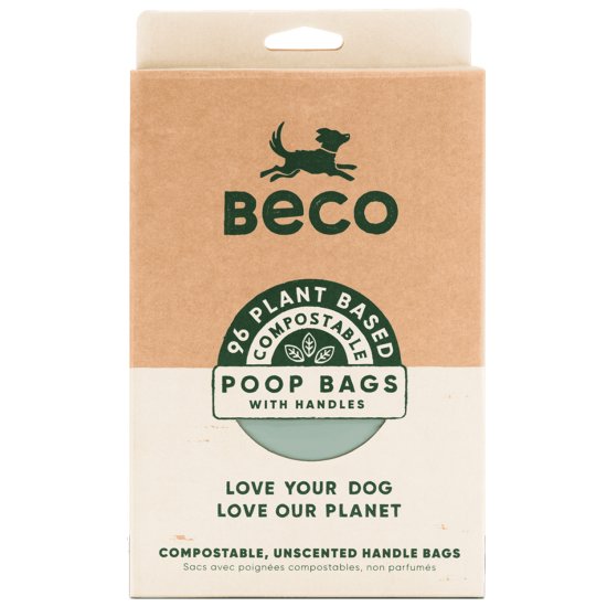 (image for) Beco Bags 96 Compostable Poop Bags with Handles - Click Image to Close