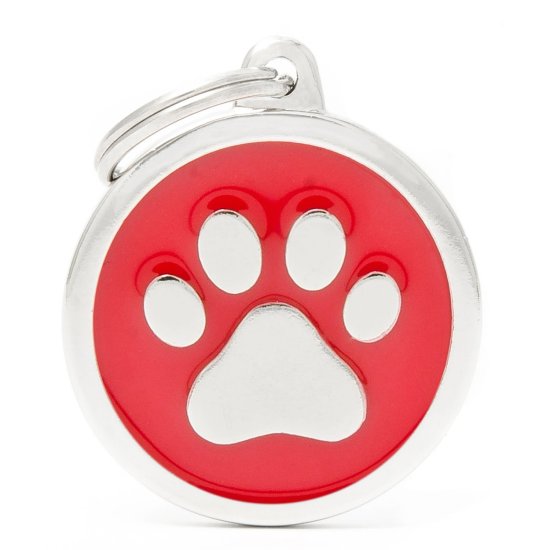 (image for) MYF Tag Classic Paw Red Large - Click Image to Close