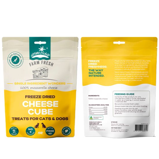 (image for) Nature Island Freeze Dried Treats 150g Cheese Cube - Click Image to Close