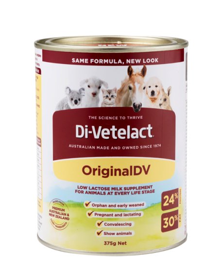 (image for) Di-Vetelact 375g Can Low lactose Animal Supplement - Click Image to Close