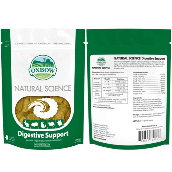 (image for) Oxbow Natural Science Digestive Support 120g - Click Image to Close