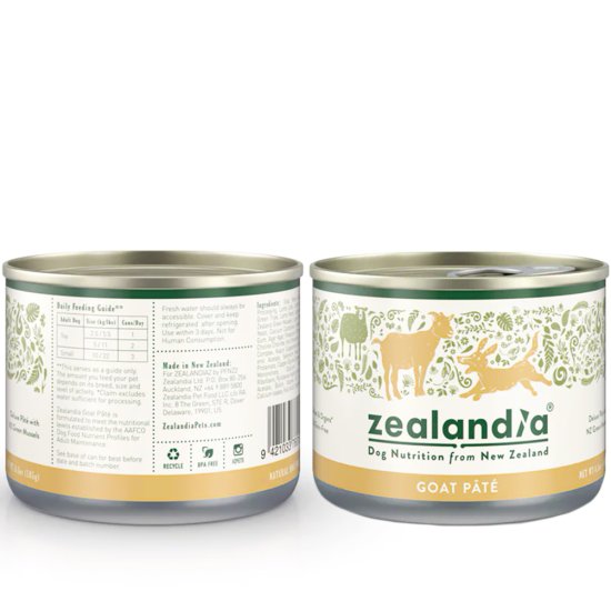 (image for) Zealandia Dog Can 24x185g Pate Goat - Click Image to Close