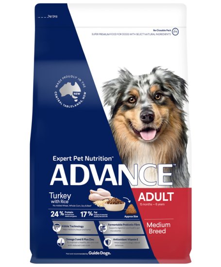 (image for) Advance Dog Adult Medium Turkey 15kg - Click Image to Close