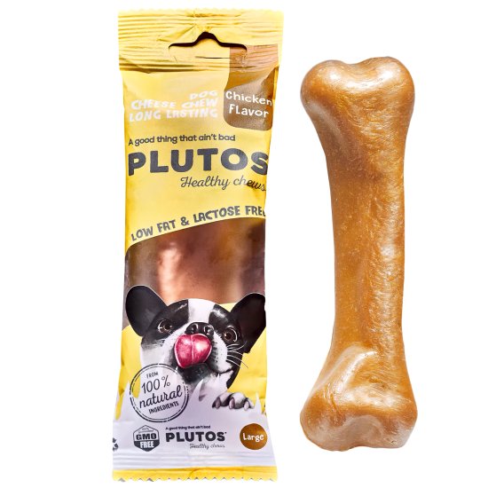 (image for) Plutos Healthy Chews Cheese Chicken Large - Click Image to Close